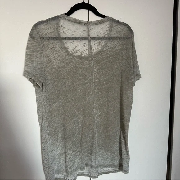 Monrow Textured Relaxed Tee - Light Grey - Picture 9 of 9